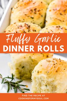 this yummy garlic dinner rolls recipe is so easy to make and it's the perfect side dish