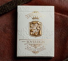 the sovereign playing cards are white and gold