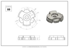 a drawing of an object that is in the shape of a wheel and has numbers on it