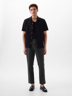 Linen-Cotton Trousers in Slim Fit Cotton Linen Trousers, Cotton Trousers, Soft Hands, Palm Springs, Welt Pocket, Welt Pockets, Mens Pants, Springs, Trousers