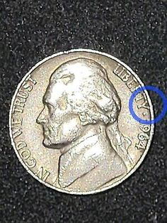 an image of a coin with a blue circle around it