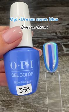 #O•P•I #gelpolish #unicorn #chrome #blue #nails #nailsofinstagram Unicorn Chrome Nails, Chrome Blue Nails, Nails Pics, Unicorn Chrome, Cutest Nails, Nail Bling, Nail Appointment, Nail Art Stripes, Teal Nails