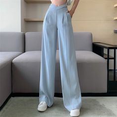 Brand Name: SuooheyalStyle: vintageOrigin: CN(Origin)Waist Type: HIGHDecoration: NONEFabric Type: BlendedPant Style: Wide Leg PantsMaterial: PolyesterFit Type: LOOSELength: Full LengthAge: Ages 18-35 Years OldSeason: SummerPlace Of Origin: China (Mainland)Closure Type: Zipper FlyGender: WOMENModel Number: 9004Pattern Type: SolidFront Style: Flat Fashion Wide Leg Pants, Fashion Draping, Style Wide Leg Pants, Trendy Suits, Casual Wide Leg Pants, Flowy Pants, Long Trousers, Stylish Clothes For Women, Straight Trousers