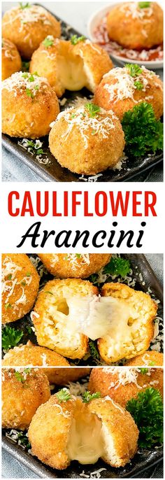 this is an easy appetizer recipe that uses cauliflower and parmesan cheese