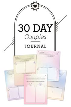 30 day couples journal with the title overlaying it's image and text