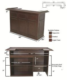 an image of a wooden bar with measurements