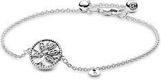 Amazon.com: PANDORA Jewelry Sparkling Family Tree Slider Cubic Zirconia Bracelet in Sterling Silver, 6.3" : Clothing, Shoes & Jewelry Pandora Chain Bracelet, Pandora Family, Pandora Bangle, Pandora Jewelry Charms, Hammered Jewelry, Slide Bracelet, Bangle Silver, Bracelet Pandora, Cubic Zirconia Bracelet