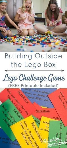 the lego challenge game for kids with instructions to build it and use them as an activity