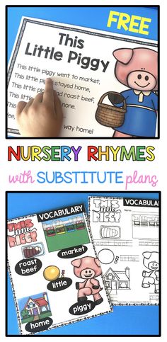 nursery rhymes worksheet with subtitles and free printables for kids