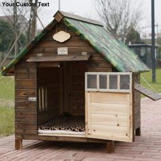 Outdoors solid wood carbonization wooden kennel cat’s nest dog’s cage teddy the dog french bulldog, golden retriever, pet store, chinchilla, Big Dog House, Dog House Bed, Bed Color, Outdoor Cat House