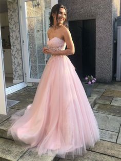 Sweetheart Neck Open Back Pink Lace Long Prom Dresses, Pink Lace Formal Dresses, Pink Evening Dresses Pink Formal Gown, Prom Dress Pink, Lace Long Prom Dress, Robes D'occasion, Prom Dresses Long Pink, Pink Evening Dress, A Line Evening Dress, Sweetheart Prom Dress, Lace Prom Dress