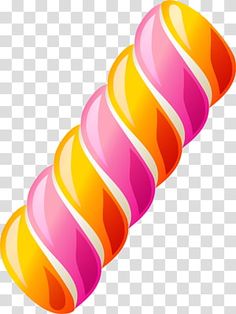 an orange, pink and yellow striped object on a white background png clipart