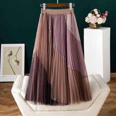 Amelia Double-Layered Skirt | ClaudiaG Mesh Long Skirt, Midi Skirt Spring, Tulle Long Skirt, Gauze Skirts, Hippie Skirts, High Waisted Pleated Skirt, Pleated Skirts, Long Skirts For Women, Elegant Skirt