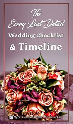 wedding checklist and timeline for every bride