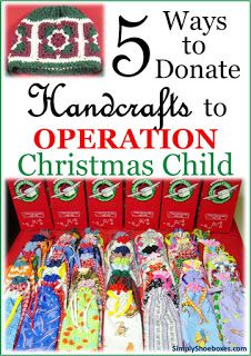 five ways to donaate handcrafts to operation christmas child crochet book