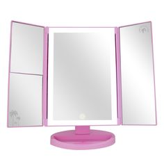 Desk Mirrors, Mirrored Vanity Table, Tone Makeup, Trifold Mirror, Impressions Vanity, Barbie Makeup, Portable Desk, Led Makeup Mirror, Strip Led