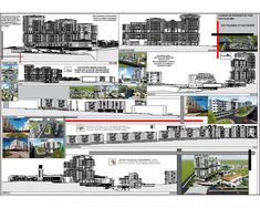 an architectural diagram shows the various buildings and streets