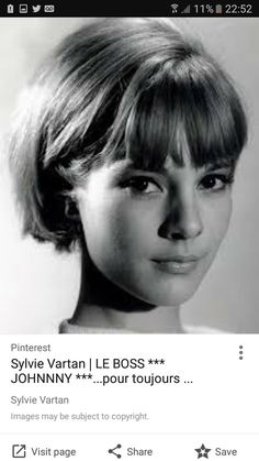 French Bob Haircut With Bangs Round Face, Short 60s Hairstyles, Sylvie Vartan 60s, 50s Bob, Short Hair Portrait, 70s Short Hair, 60s Short Hair, Trendy Bob Haircuts, Trendy Bob