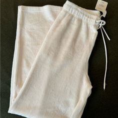 Nwt Fabletics Lounge Pants - Super Soft! White Relaxed Fit Workout Bottoms, White Relaxed Fit Bottoms For Workout, White Bottoms For Lounging In Spring, White Bottoms For Spring Lounging, White Lounging Bottoms For Spring, Wide Leg White Pants For Relaxation, White Wide Leg Pants For Relaxation, White Lounging Bottoms Long Pants, White Wide Leg Sweatpants For Lounging