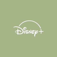 the disney plus logo on a green background