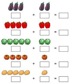 a worksheet with vegetables and fruits on it