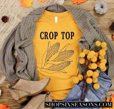 This Gender-Neutral Adult Graphic Tees item by ShopSixSeasons has 788 favorites from Etsy shoppers. Ships from Riverside, IA. Listed on Aug 31, 2023 Cute Shirt Designs, Crop Top Tees, Ladies Day, Cute Shirts, Iowa, Shirt Design, Just In Case, Style Me, Corn