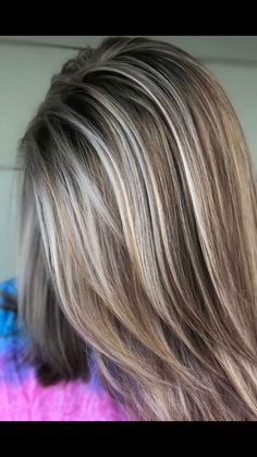 Blond Highlights To Hide Gray, Blonde Highlights On Gray Hair, Grey Highlights On Blonde Hair, Dark Blonde Grey Blending, Medium Brown Hair With Highlights And Lowlights Ash Blonde, Light Brown Hair With Silver Highlights, Hair Highlights Gray, Ashy Blonde Chunky Highlights, Highlights Gray Hair