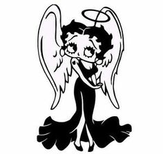 betty boop bumper sticker | Vehicle Parts & Accessories > Car Tuning & Styling > Exterior Styling ... Angel Y Diablo, Betty Boop Tattoos, Black Betty Boop, Betty Boop Art, Betty Boop Cartoon, Angel Drawing, Angel Images, Silhouette Free