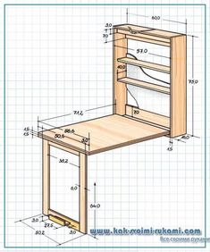 the plans for a desk with shelves and drawers are shown in blueprinting paper