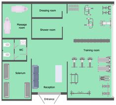 the floor plan for an office building