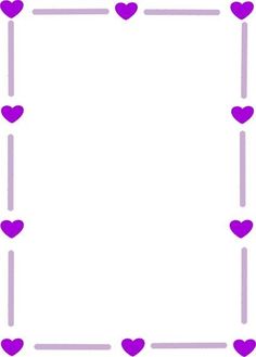 a square frame with hearts in the middle and two lines on each side that have been drawn