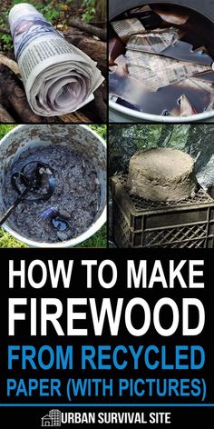 Firewood from recycled paper is easy to make and, once you have a basic setup, you make the stuff on a regular basis whenever the paper piles up. #urbansurvivalsite #firewood #upcycle #repurpose #diy Survival Life Hacks, Urban Survival, Survival Techniques, Prepper Survival, Homestead Survival, Survival Life, Emergency Prepping, Wilderness Survival, Camping Survival