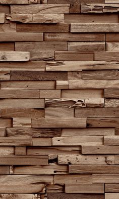 a wall made out of wooden planks