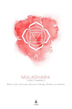 MULADHARA Root Chakra Poster. Spiritual gifts red | Etsy Enchanted Items, Kundalini Rising, Chakra Poster, 7 Chakras Meditation, Yoga Printable, Chakra Meanings, Chakra Tattoo, Muladhara Chakra, Chakra Health