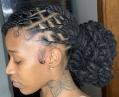 @jirehnevell Dreadlock Ponytail Black Women, Dreadlock Birthday Hairstyles, 2 Ponytails With Locs, Loc Styles Low Ponytail, Two Bun Loc Style, Hoco Loc Hairstyles, Low Bun Locs Hairstyles, Loc Hairstyles Bun, Hairstyle For Dreadlocks