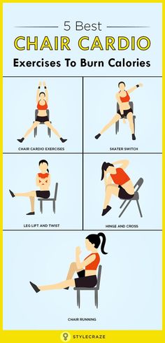 the 5 best chair cardio exercises to burn calories