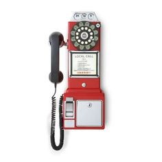 an old fashioned phone is on display against a white background with the word local written below it