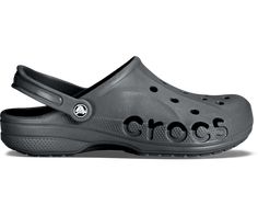 A stylish twist on our classic clog, the Baya adds the cut-out Crocs name for extra breathability. Make a comfy Crocs statement with the Baya. Free shipping on qualifying orders. Great customer service. Order today. :: available from the offical Crocs site. Crocs Baya Clog, Crocs Baya, Black Crocs, Logo Shoes, Crocs Men, Holiday Shoes, Light Up Shoes, Crocs Classic Clogs, Target Clothes