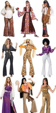 Disco Party Outfit Women, 70s Fashion For Women, 70s Disco Party Outfit, 70s Outfits Women, 70s Outfits Party, 70s Costumes, Hippy Costume, 70s Outfits Ideas, 70s Fashion Women