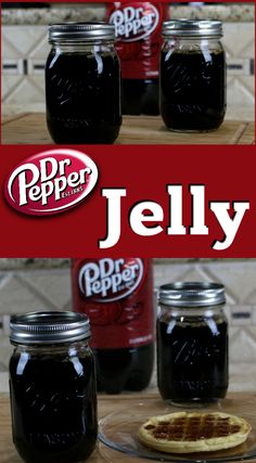 jelly in jars sitting on top of a wooden table