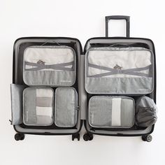 Color: gray Clothing Sorting, Suitcase Organizer, Travel Bag Set, Suitcase Organization, Packing Organizers, Waterproof Travel Bag, Luggage Organization, Travel Storage Bag