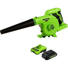 Introducing our versatile and efficient 24V leaf blower, designed to make light-duty clean-up tasks in your garage, shop, or yard a breeze. This powerful tool is equipped with a high-performance motor that delivers 180 CFM at 90 MPH, ensuring rapid and effective removal of leaves and debris. Customize your experience with the variable speed trigger, allowing you to adjust the power on demand to suit your specific needs. The tool-less transition between blowing and vacuum modes (vacuum bag includ Vacuum Bags, Power Station, Leaf Blower, How To Make Light, Battery Charger, Power Bank, Outdoor Power Equipment, Food Animals, Outdoor Gardens