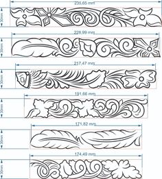 the measurements for an ornamental design