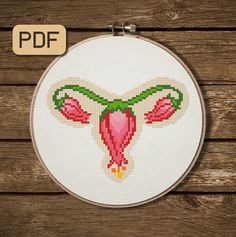 the cross stitch pattern has been made to look like an animal's head