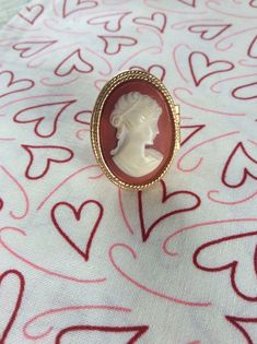 "Nice vintage cameo ring Size unknown but measures approximately 3/4\" Cameo measures 1\" x 3/4\"" Perfume Locket, Solitaire Rings, Cameo Ring, Vintage Cameo, Solitaire Ring, Locket, Jewelry Rings, Gemstone Rings, Ring Size