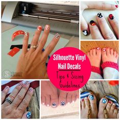 Vinyl Nail Decal Tips and Sizing Guidelines: Silhouette Tutorial - Silhouette School Vinyl Nail Decals, Silhouette Nails, Vinyl Projects Silhouette, Silhouette School Blog, Inkscape Tutorials, Silhouette Curio