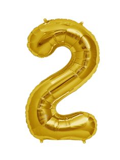 the letter s is made out of gold foil and has a large balloon like shape