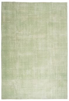 an area rug with light green colors on the top and bottom, in front of a white background