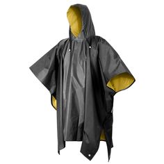 Rothco's Reversible PVC Poncho is a perfect addition to your bug out bag or any of your survival or camping packs. This PVC poncho features a drawstring hood, snap closures, and a heavy gauge material to keep you dry in the most extreme of rains. The rain poncho is also reversible and features yellow on the inside for easy visibility. Heavy gauge PVC material to survive the most intense rainfalls Features drawstring hood and secure snap closures Reversible with the yellow interior of the poncho Rubber Raincoats, Yellow Interior, Cyberpunk Fashion, Military Gear