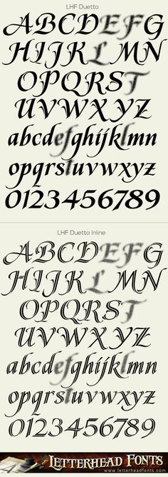 the upper and lower letters of an old fashioned font